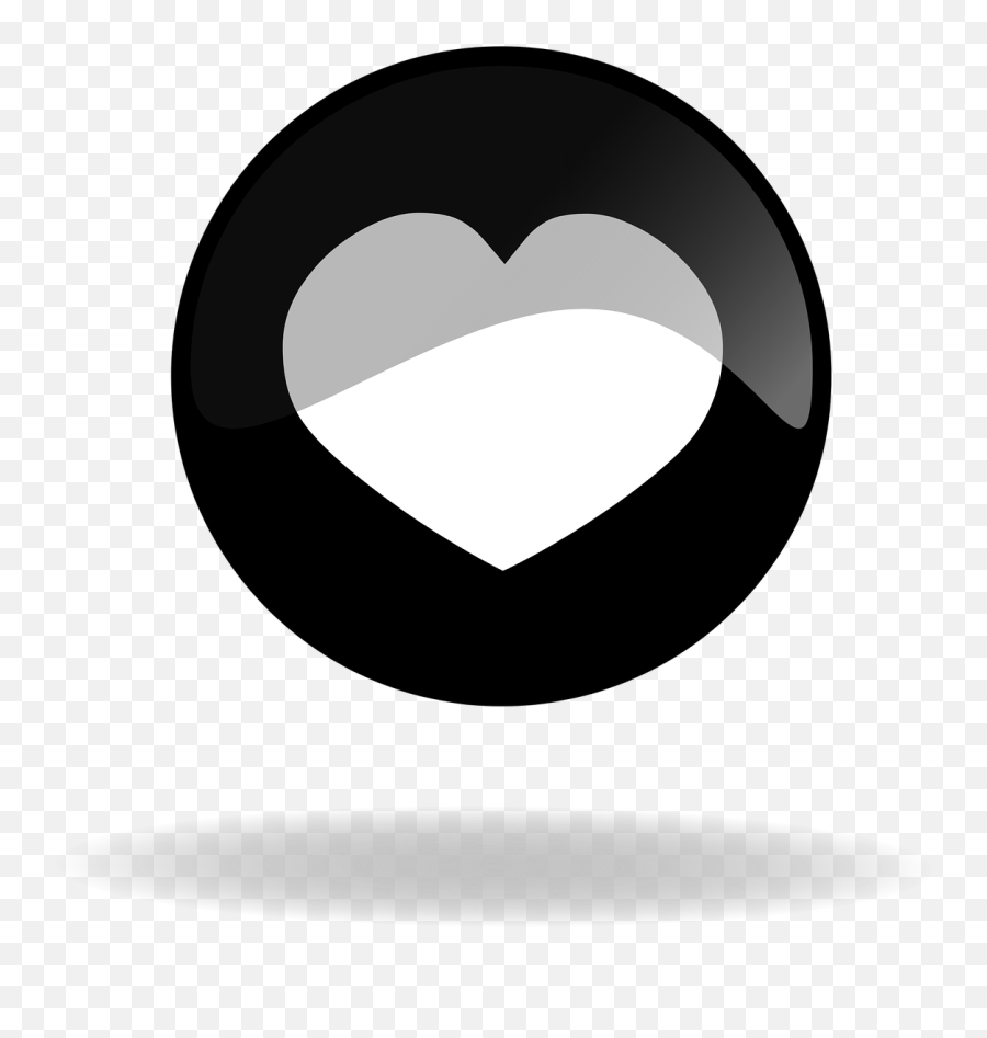 Black Button Button Heart Button Png Picpng Emoji,Heart Emoticon On Black Background
