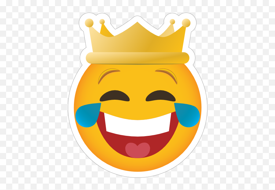 Phone Emoji Sticker Crown Laughing,Crying Laughging Emoji