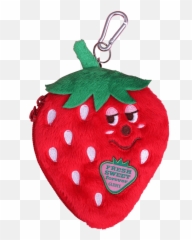 Pass Card Case Strawberry With Zipper Emoji,Strawberry Emoji On Transparent
