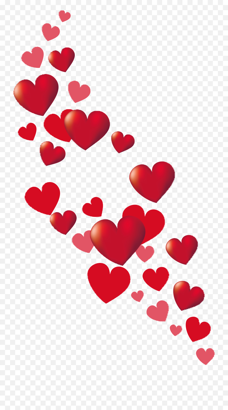 Valentine Love Floating Hearts Sticker - Hearts Clipart Png Emoji,Floating Heart Emoji