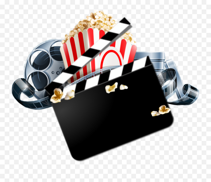 Movie Movies Popcorn Film Sticker By Christy Newton - Popcorn Movie Reel Clipart Emoji,Film Reel Emoji