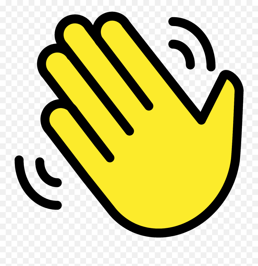 Waving Hand Emoji Clipart - Wave Emoji Hand,Vulcan Salute Emoji For Android
