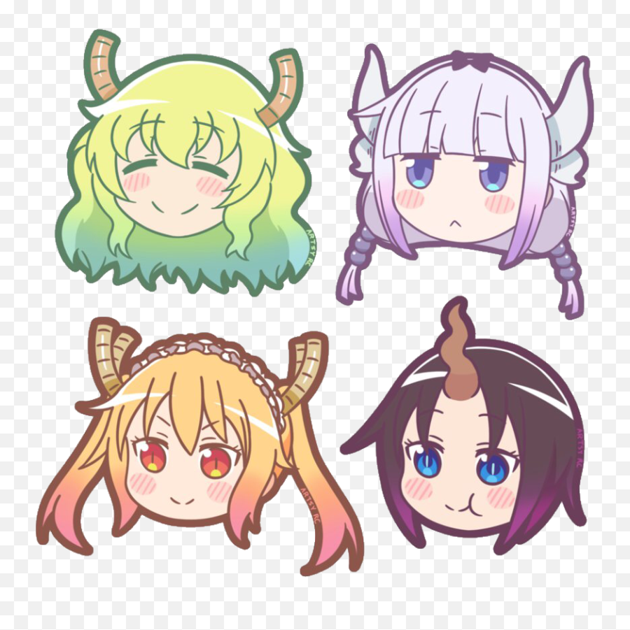 Kobayashisanchinomaiddragon Sticker - Miss Dragon Maid Chibi Emoji,Lucoa Emojis