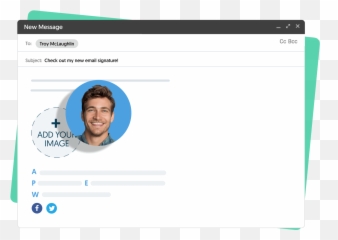 Add A Gmail Signature Image Looks - Email Signature Gmail Emoji,No Emoticon Button In The Formatting Toolbar Of Gmail