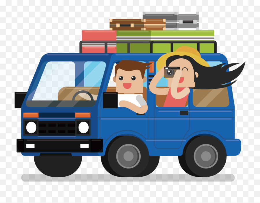 Download Hakodate Van Tourist Package - Clipart Car With Luggage On Top Emoji,Luggage Car Emoticon