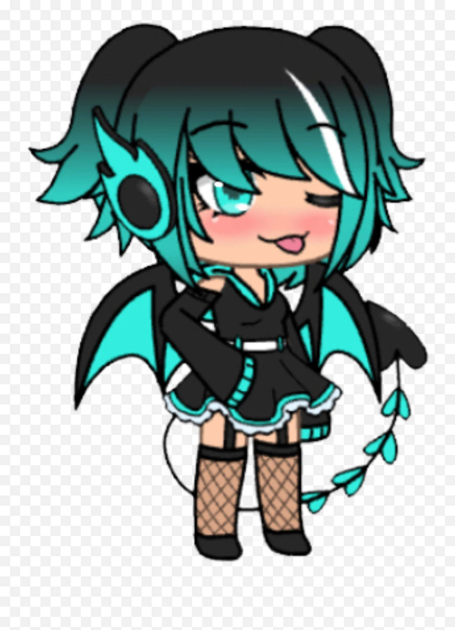 Gachalife Measasticker Sticker By Cyber Devil - Kissing A Girl Gacha Life Emoji,Girl Devil Emoji