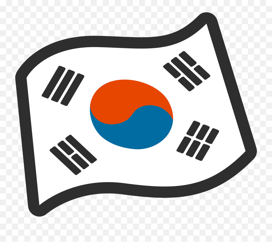South Korea Flag Emoji Clipart Free Download Transparent - Korean Flag Before Division,Flag Emojis