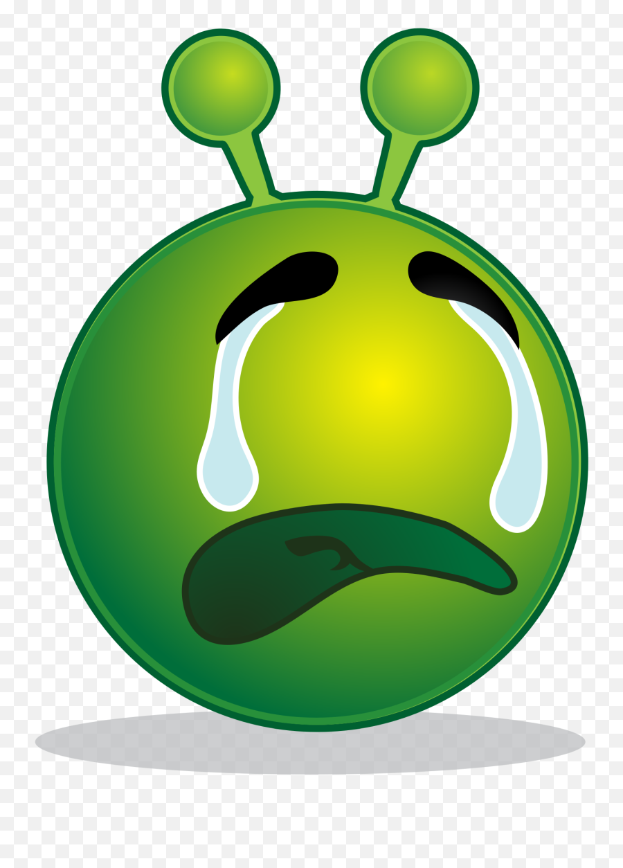 Alien Smiley In Tears - Smiley Extraterrestre Emoji,Tears Emoji
