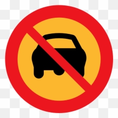No Cars Sign Clip Art 103628 Free Svg Download 4 Vector - Do Not Drive Clipart Emoji,Car Emoticon Sign