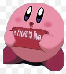 Funny Darkhumor Sticker By Jake21 - Kirby Holding Sign Meme Emoji,Dark Humor Emojis