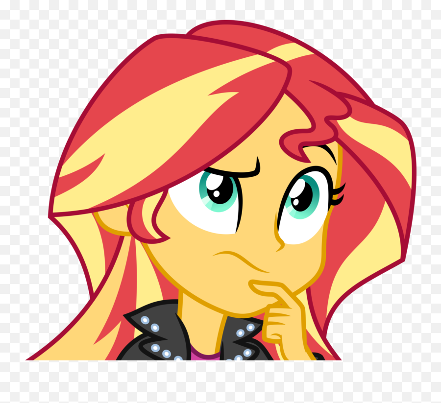 Mlp Eg 3 Sunset Shimmer Clipart - My Little Pony Equestria Girls Sunset Shimmer Think Emoji,Sunset Emoji