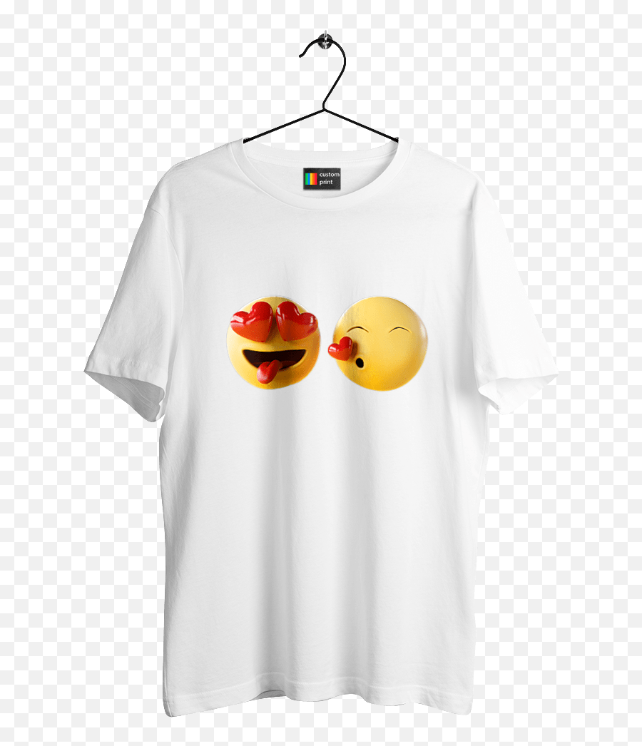 Menu0027s T - Shirt With Print Smiley Facial Expressions Dreambolka Happy Holi Print T Shirt Emoji,Collar Emoticon