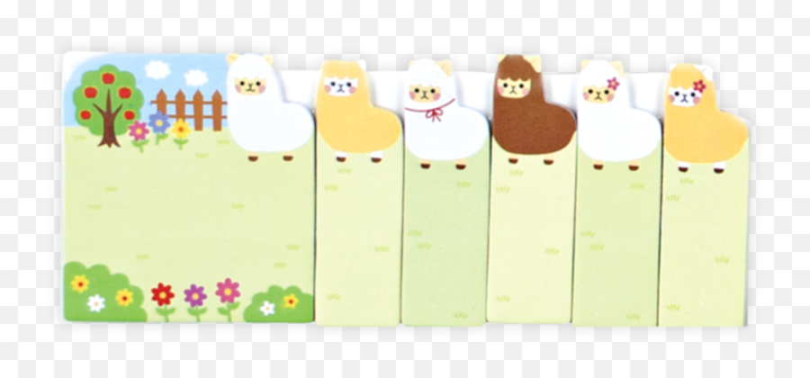 Ooly Note Pals Sticky Tabs - Alpaca Farm Wonder Fair Home Vertical Emoji,How To Make Emoji Bookmark Out Of Sticky Notes