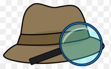 Detective Hat And Magnifying Glassclip Art - Detective Hat Detective Clipart Emoji,Using Magnifing Glass Emoticon