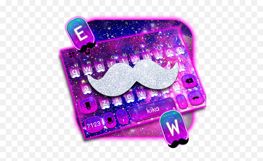 Galaxy Silver Beard Keyboard Theme For - Girly Emoji,Beard Emoji Android