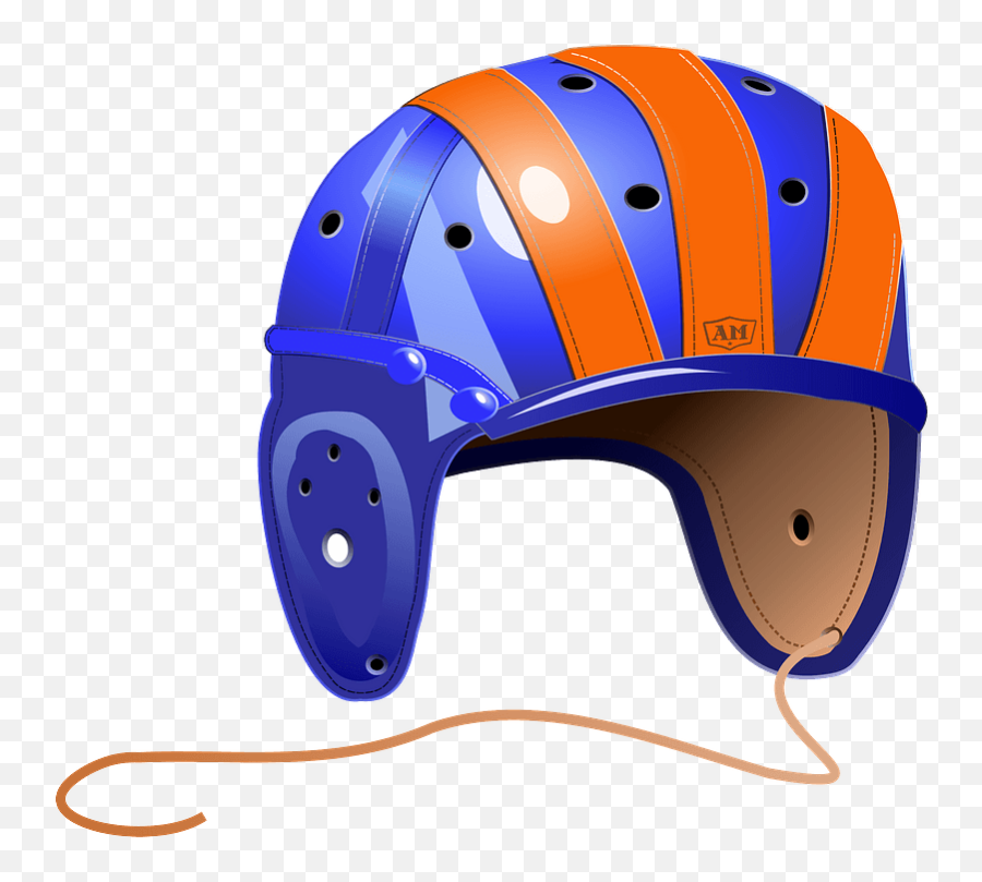 1940s Leather Football Helmet Clipart - Bicycle Helmet Emoji,Football Helmet Emoji