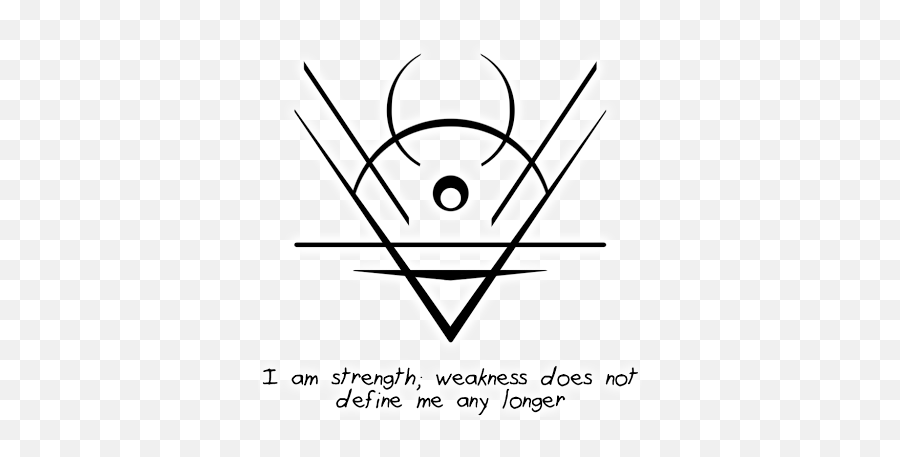Wiccan Symbols - Symbol Of Strength And Weakness Emoji,Emotions Are Weakness