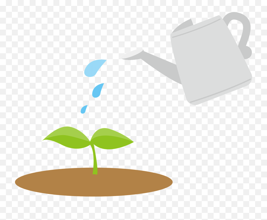 Can Is Watering A Sprout Clipart Emoji,Watering Can Emoji