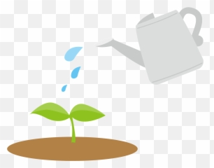 Can Is Watering A Sprout Clipart Emoji,Watering Can Emoji