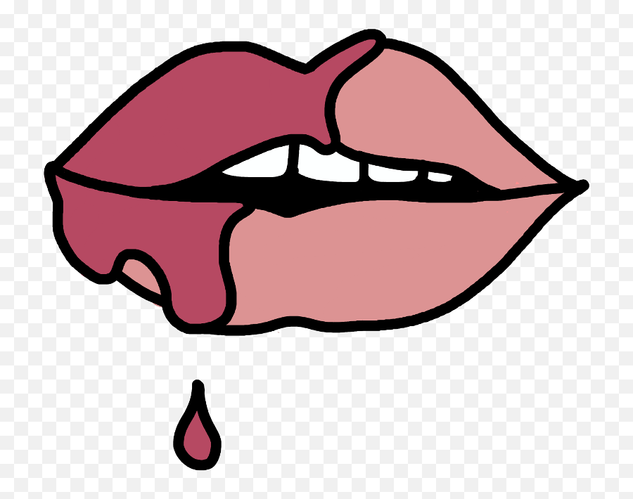 Lips Lipstick Lipgloss Makeup Pink Tumblr Girly - Lip Gloss Clipart Emoji,Emoji Lip Gloss