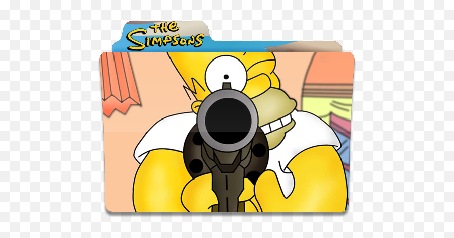 The Simpsons Folder Folders Homer Gun Free Icon Of Emoji,Homer Simpson Thirsty Emoticon