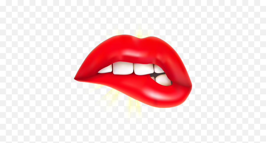 Loving Lips Stickers By Ash Alom Emoji,Blue Lip Bite Emoji