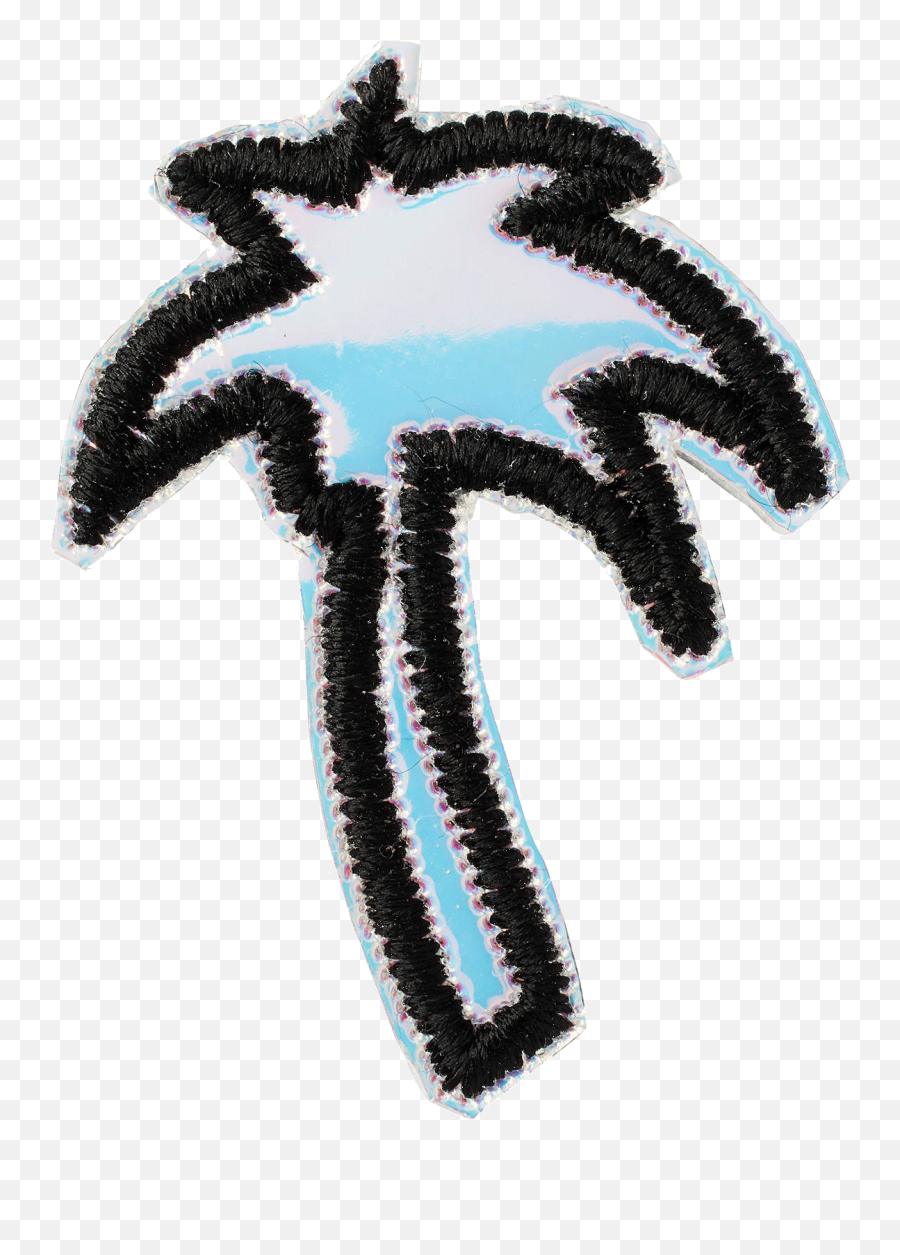 Download Puffy Iridescent Palm Tree Patch - Creative Arts Automotive Decal Emoji,Creative Emoji Art