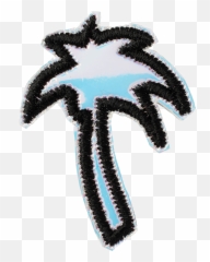 Download Puffy Iridescent Palm Tree Patch - Creative Arts Automotive Decal Emoji,Creative Emoji Art
