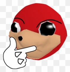 Haircut Emoji Png - Fullsize Of Thinking Face Emoji Meme Red Ugandan Knuckles Png,Thonk Emoji