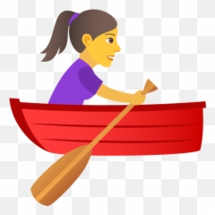 Emoji U200d Woman In A Rowing Boat Wprock - Emoji Boat,Skier Emoji