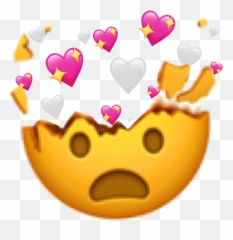 Emoji Explosion Hearts Sticker - Emoji With Hearts On Head,Exploding Emoji