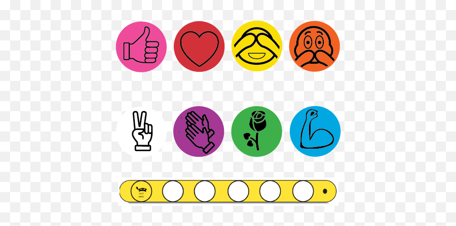 Emoticon Bracelet System - Dot Emoji,(o)(o) Emoticon