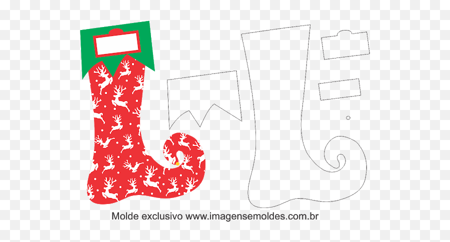 5 Botinhas Natalinas Em Feltro Com - Bota De Natal Molde Emoji,Maria Chiquinha Emoticon Whatsapp
