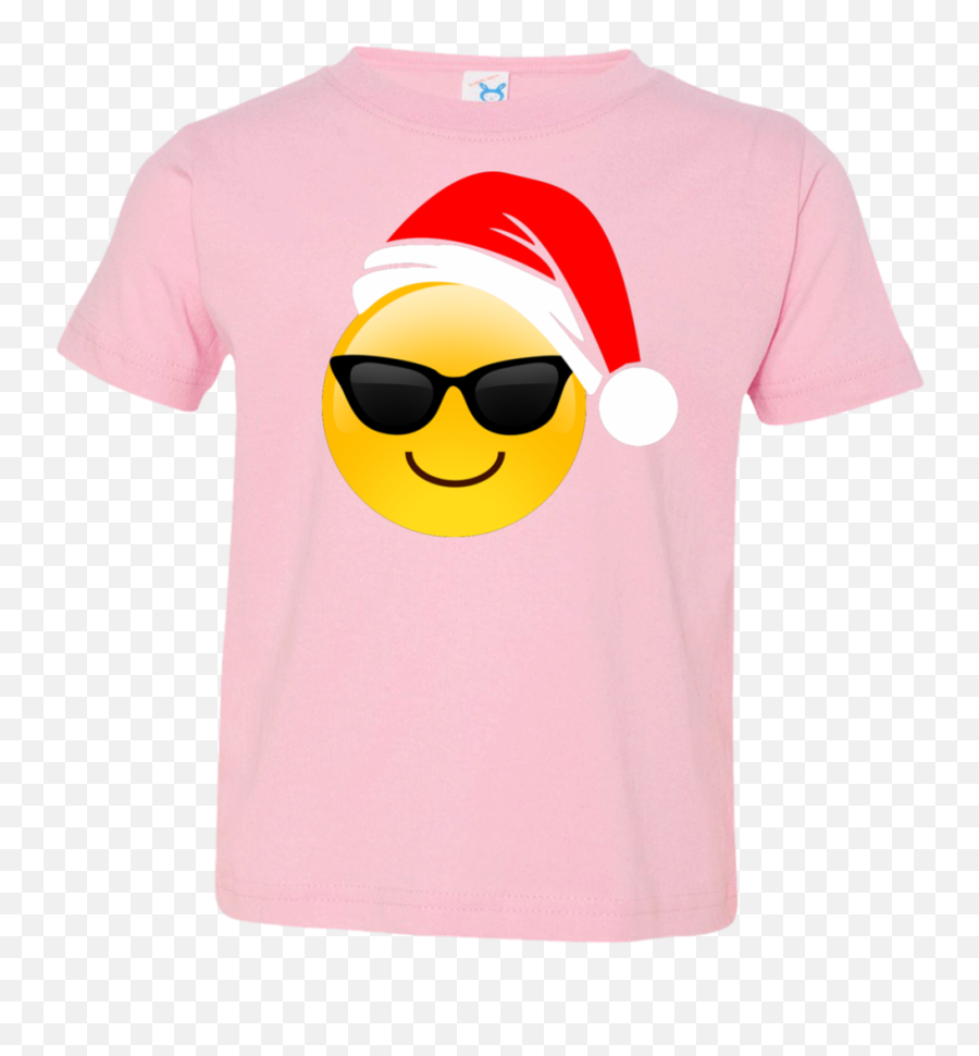 Download Hd Emoji Christmas Shirt Cool Sunglasses Santa Hat - Happy,Perfect Emoji