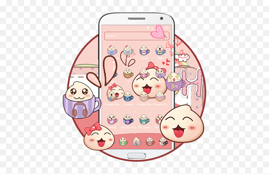 Cartoon Lovely Peach Expression Theme Apk Descargar Para - Smpn 1 Cikarang Barat Emoji,Googe Emoji
