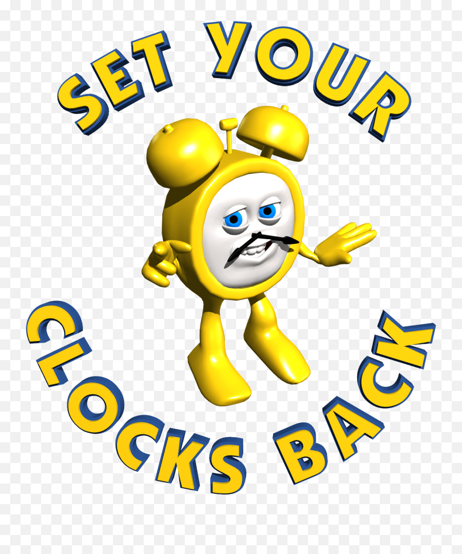 Set Your Clocks Back Daylights Savings Time Fall Back - Set Happy Emoji,Back Pain Emoji