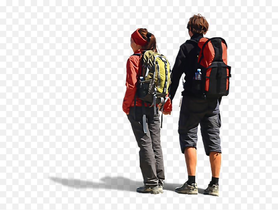 Ftestickers Couple Hikers Hiking Sticker By Joe Danial - People Hiking Png Emoji,Hiking Emoji Text
