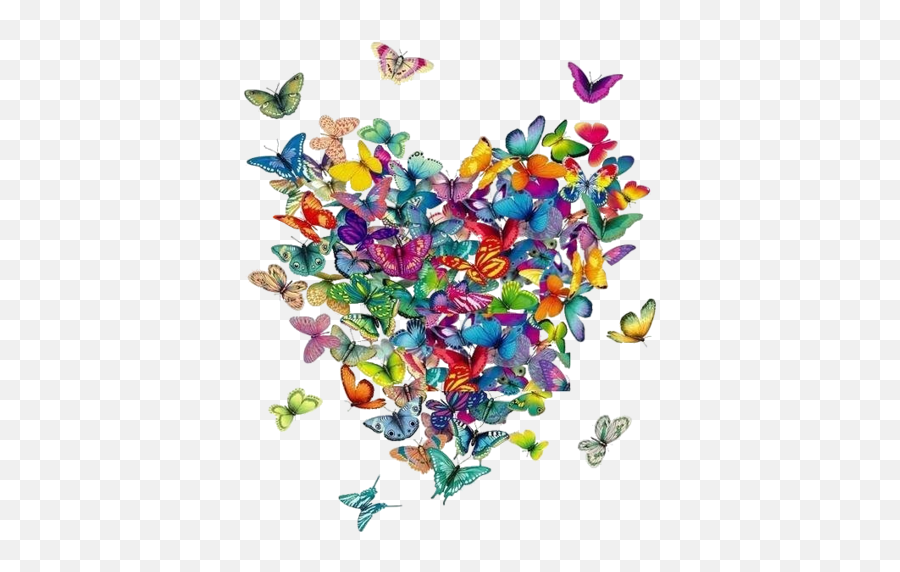 Hareketl Kelebek Gfler - Sevgicelim Butterfly Hearts Emoji,Muhammed Emoticons