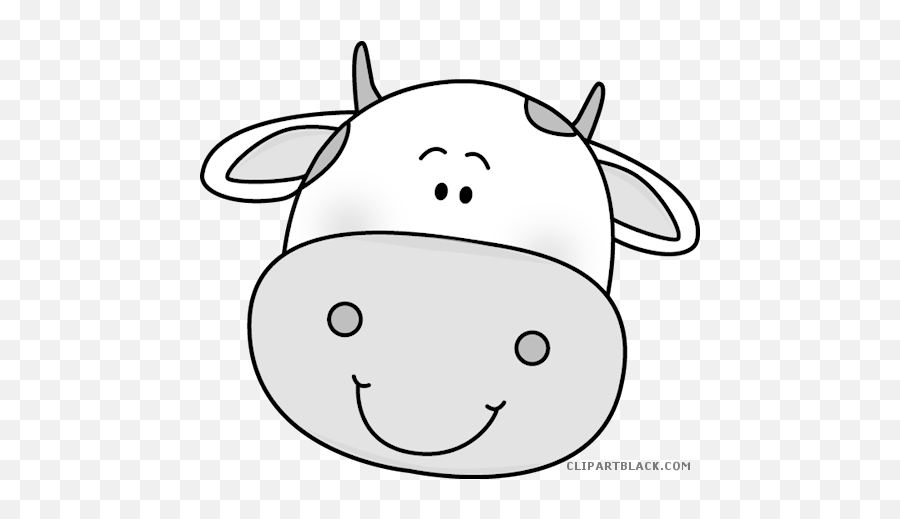 Cute Cow Animal Free Black White Clipart Images Clipartblack - Cow Face For Coloring Emoji,Emoticon Black And Whiteclipart