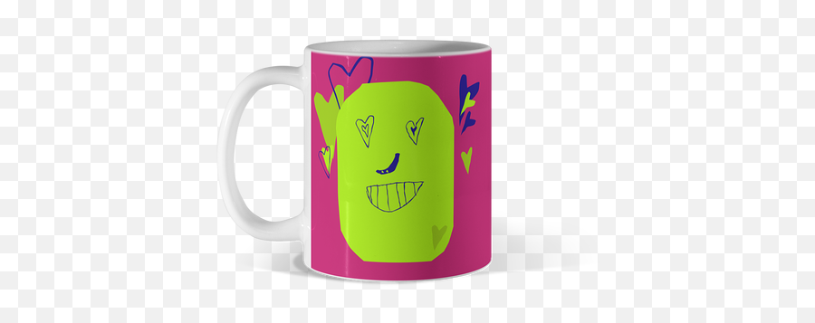 Best Pink Comic Mugs Design By Humans - Serveware Emoji,Shaka Emoticon