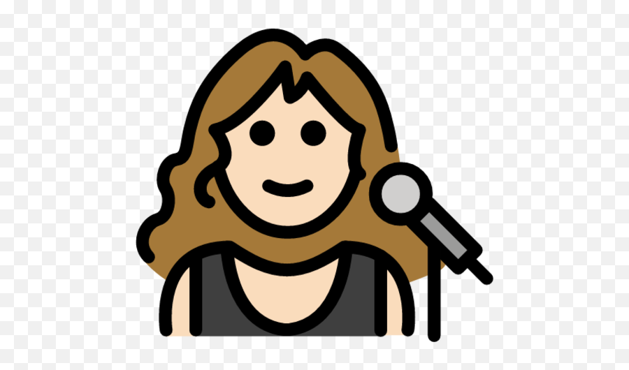 Woman Singer Light Skin Tone Emoji - Download For Free,Skin Tones Emoji