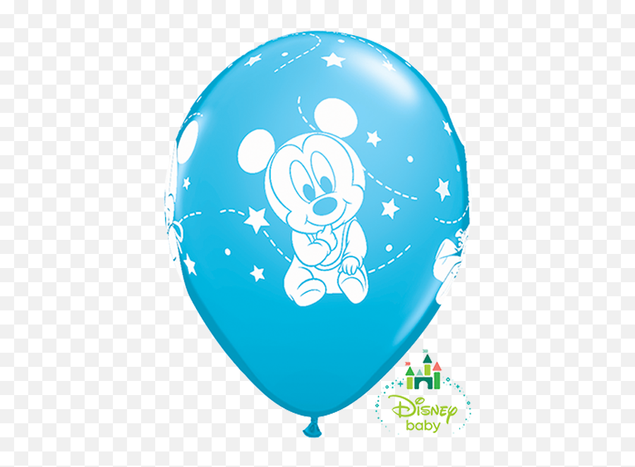 25 X 11 Disney Baby Mickey Stars Assorted Qualatex - Disney Baby Emoji,Mickey Mouse Ears Emoji