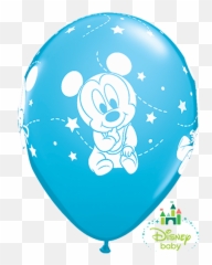 25 X 11 Disney Baby Mickey Stars Assorted Qualatex - Disney Baby Emoji,Mickey Mouse Ears Emoji