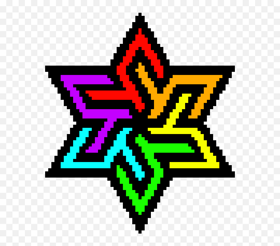 Pixel Art Gallery - Rainbow Pixel Art Star Emoji,Kyubey Face Emoticon