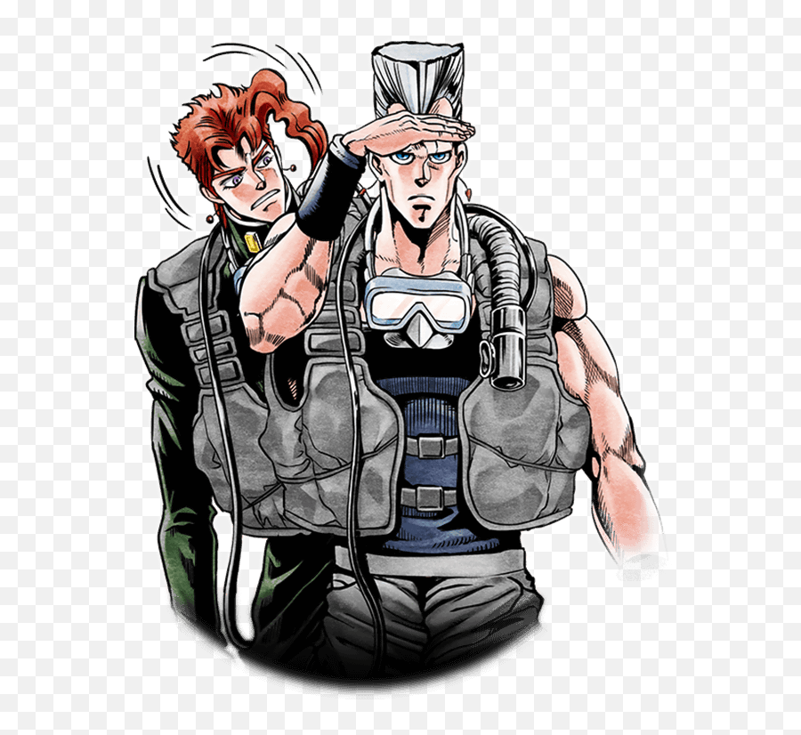 The Most Edited Pantsu Picsart - Polnareff And Kakyoin Png Emoji,Pantsu Emoji