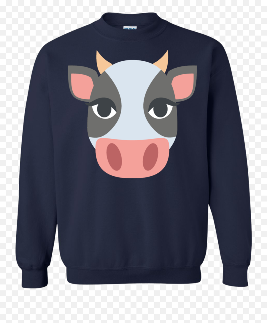 Cow Face Emoji Sweatshirt - Ugly Sweater Darth Vader,Cow And Black Man Emoji