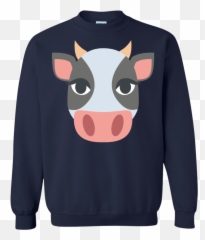 Cow Face Emoji Sweatshirt - Ugly Sweater Darth Vader,Cow And Black Man Emoji