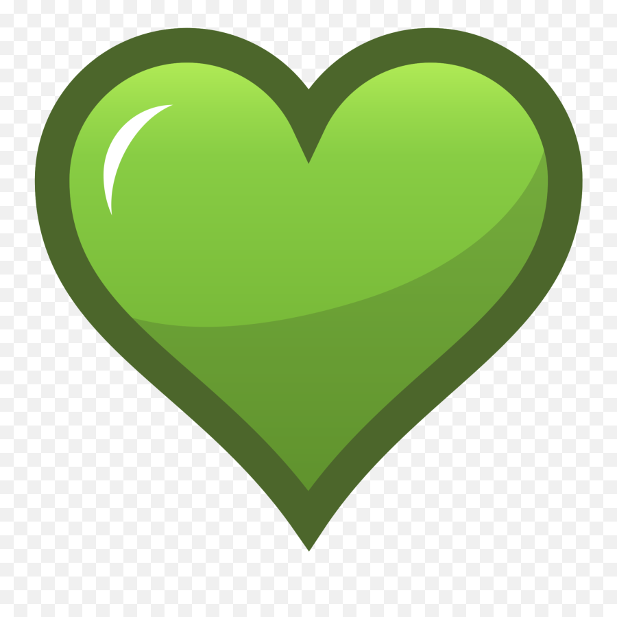 Clipart Love Icon Clipart Love Icon - Green Heart Cartoon Png Emoji,Green Heart Emoji Meaning