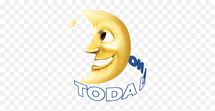 Toda La Noche Moon Gif - Happy Emoji,Emoticon Sudando