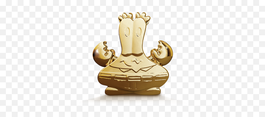 Nickalive - Golden Spongebob Burger King Toy Emoji,Spongebob Fools In April Emotion